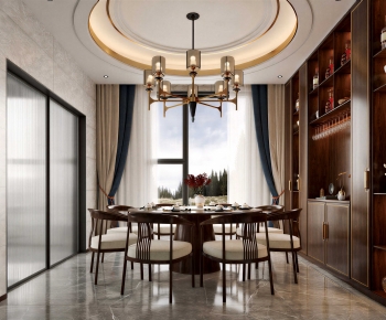 New Chinese Style Dining Room-ID:108417992