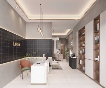 Modern Office Reception Desk-ID:223251101