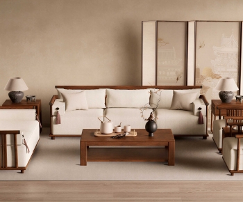 New Chinese Style Sofa Combination-ID:243056064