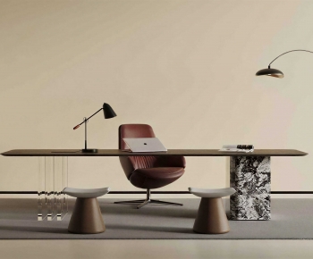 Modern Computer Desk And Chair-ID:190337909