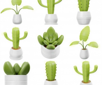 Modern Potted Green Plant-ID:712166078
