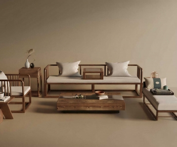 New Chinese Style Sofa Combination-ID:389986049