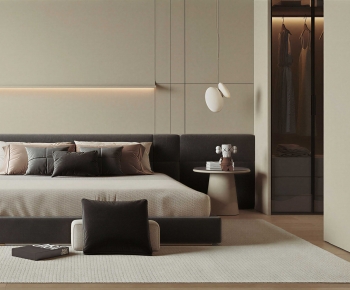 Modern Double Bed-ID:995239975