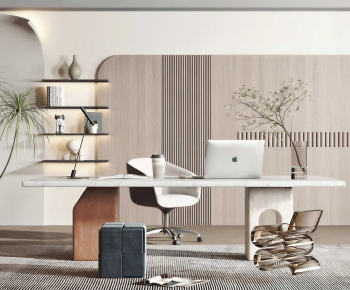 Modern Computer Desk And Chair-ID:521739961