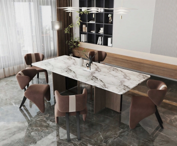 Modern Dining Table And Chairs-ID:634860996