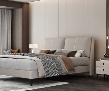 Modern Double Bed-ID:822035074