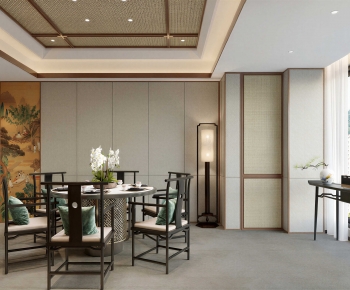 New Chinese Style Dining Room-ID:725691086