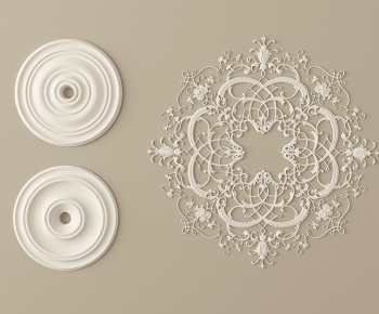 European Style Plaster Carved Top Plate-ID:123780976