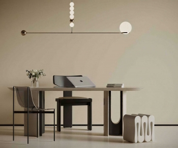 Modern Computer Desk And Chair-ID:737993967