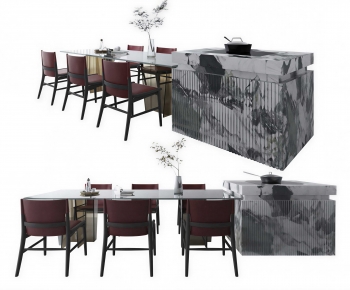 Modern Dining Table And Chairs-ID:398319964