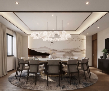 New Chinese Style Dining Room-ID:960782053