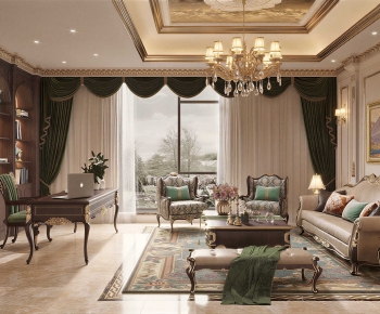 European Style A Living Room-ID:660144096