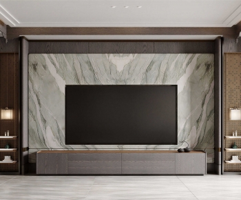 New Chinese Style TV Wall-ID:138952974