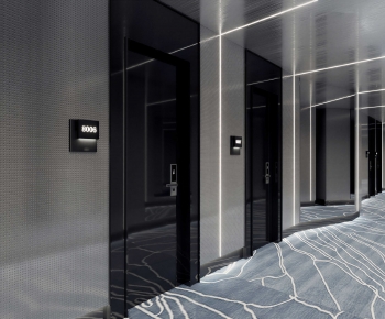 Modern Corridor Elevator Hall-ID:649760013