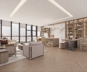 New Chinese Style Manager's Office-ID:882709072