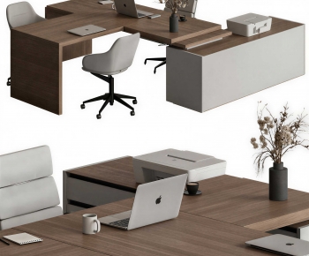 Modern Office Desk And Chair-ID:179831038