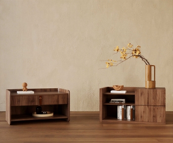 Wabi-sabi Style Bedside Cupboard-ID:914627088