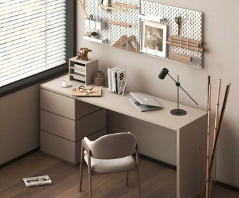 Modern Computer Desk And Chair-ID:259673122