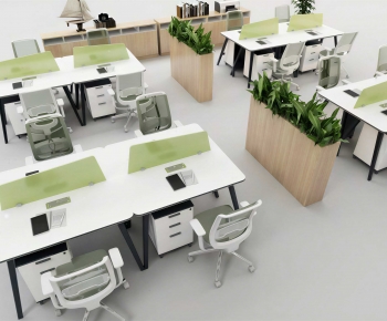 Modern Office Desk And Chair-ID:528659891