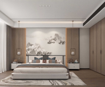 New Chinese Style Bedroom-ID:196640975