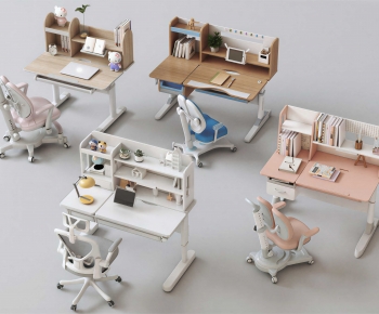 Modern Computer Desk And Chair-ID:949857958