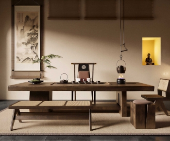 New Chinese Style Tea Tables And Chairs-ID:711956024