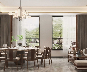 New Chinese Style A Living Room-ID:799232968