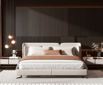 Modern Double Bed-ID:709173928