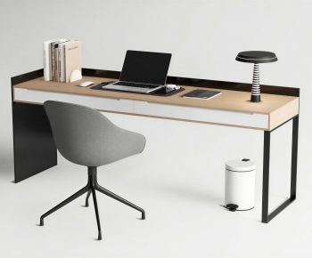 Modern Office Desk And Chair-ID:774569038