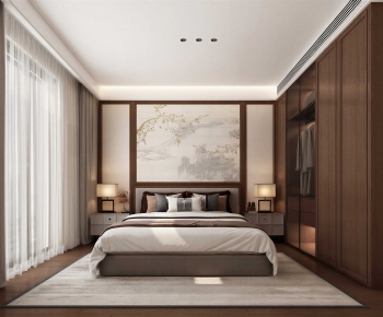 New Chinese Style Bedroom-ID:979804049