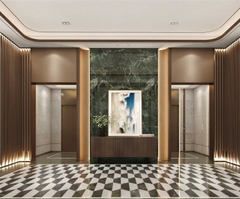 Modern Office Elevator Hall-ID:356275086