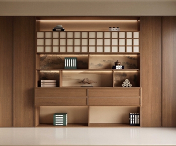 New Chinese Style Bookcase-ID:445044994