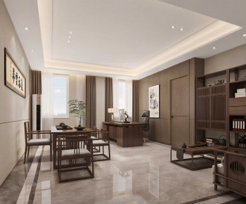 New Chinese Style Manager's Office-ID:429796937