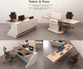 Modern Office Desk And Chair-ID:626295093