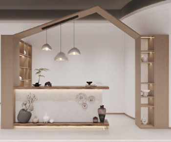 Wabi-sabi Style Reception Desk-ID:854336023