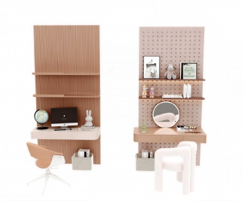 Modern Computer Desk And Chair-ID:962888004