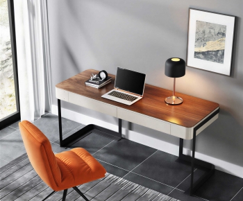 Modern Computer Desk And Chair-ID:187975881