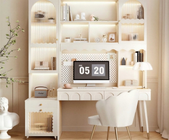 Simple European Style Computer Desk And Chair-ID:696485049