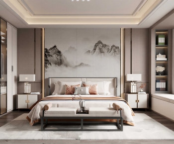 New Chinese Style Bedroom-ID:816040059