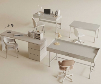 Modern Office Desk And Chair-ID:139451039