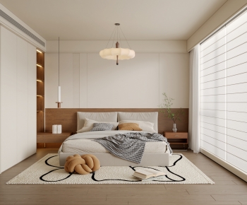 Wabi-sabi Style Bedroom-ID:757985129