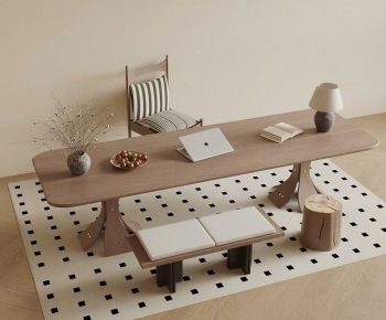 Modern Computer Desk And Chair-ID:413320162