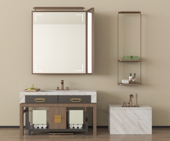 New Chinese Style Bathroom Cabinet-ID:374037985