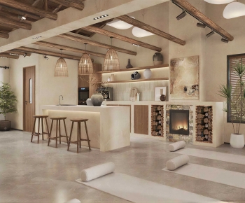 Wabi-sabi Style Dining Room-ID:953840972