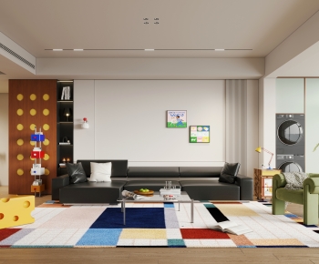 Modern A Living Room-ID:796376941