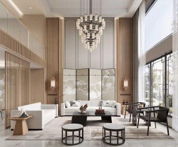 New Chinese Style A Living Room-ID:566246033