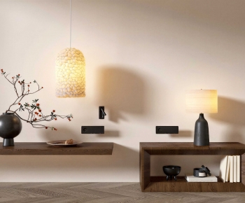 Wabi-sabi Style Bedside Cupboard-ID:243558889