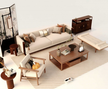 New Chinese Style Sofa Combination-ID:788037066