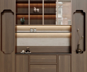 New Chinese Style Entrance Cabinet-ID:745879892