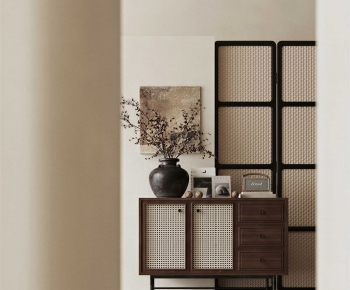 Wabi-sabi Style Shoe Cabinet-ID:615057958